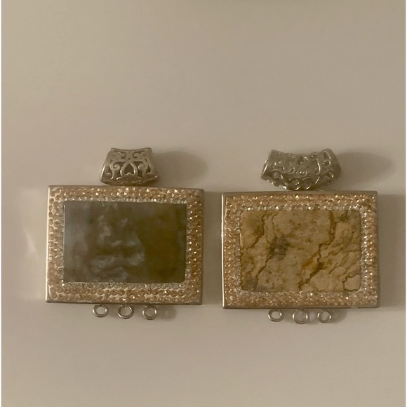 Lot of SEVEN Large Stone and Crystal Pendants - Picture 8 of 10